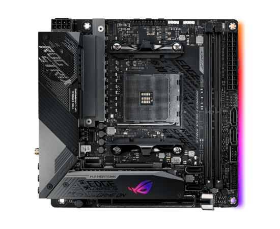Asus ROG STRIX X570-I GAMING Processor family AMD Processor socket AM4 DDR4 Supported hard disk drive interfaces SATA, M.2 Number of SATA connectors 4 Материнские платы