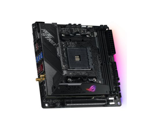 Asus ROG STRIX X570-I GAMING Processor family AMD Processor socket AM4 DDR4 Supported hard disk drive interfaces SATA, M.2 Number of SATA connectors 4 Материнские платы