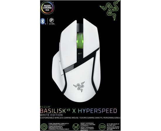 Razer Gaming Mouse Basilisk V3 X HyperSpeed Wireless Bluetooth White Мыши