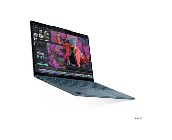 Lenovo Yoga Slim 7 14AKP10 AMD Tidal Teal 14 " OLED WUXGA 1920 x 1200 pixels Glossy AMD Ryzen AI 7 350 16 GB Soldered LPDDR5X Solid-state drive capacity 512 GB AMD Radeon 860M Graphics Windows 11 Home 802.11be Bluetooth version 5.4 Keyboard language Engli Portatīvie datori