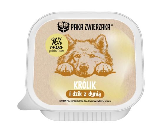 PAKA ZWIERZAKA Rabbit and boar with pumpkin - wet dog food - 150g Suņu barība