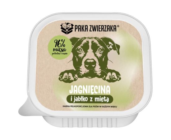 PAKA ZWIERZAKA Lamb and apple with mint Mono  - wet dog food - 150g Suņu barība