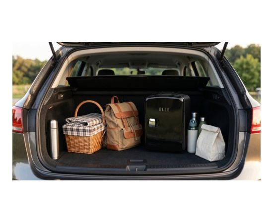 Mini lodówka ELLE Home ESDAF101BKEU 4L czarna Auto ledusskapji termoelektriskie