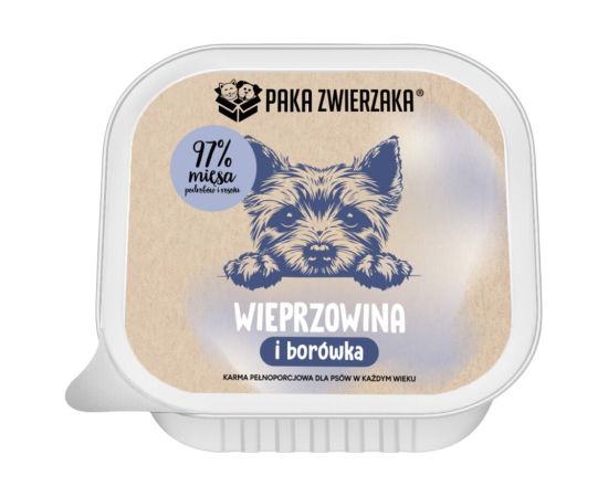 PAKA ZWIERZAKA Pork with blueberries Mono  - wet dog food - 150g Suņu barība