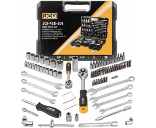 Instrumentu komplekts JCB 4821-5DS; 1/4''; 3/8''; 82 gab. Механические инструменты