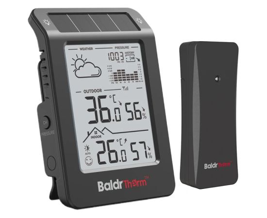 Rainpoint BALDRTHERM B0596WT2H2P-V1 Solar-Powered Weather Station (Black) Citi virtuves piederumi