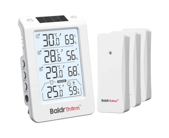 Rainpoint BALDRTHERM B0598 3-Channel Thermohygrometer with Automatic Backlight Citi virtuves piederumi