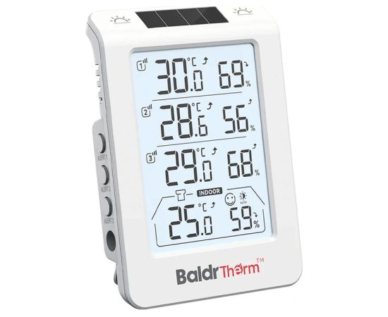 Rainpoint BALDRTHERM B0598 3-Channel Thermohygrometer with Automatic Backlight Citi virtuves piederumi