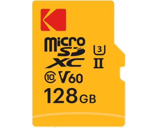 Kodak MicroSDXC 128GB UHS-II U3 A1 V60 Ultra Pro Atmiņas kartes micro SD SDHC