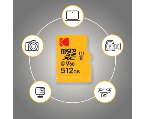 Kodak MicroSDXC 128GB UHS-II U3 A1 V60 Ultra Pro Atmiņas kartes micro SD SDHC