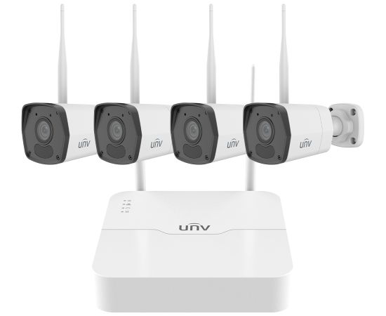 Uniview UNV 2MP 8 kanālu WiFi videonovērošanas komplekts (NVR + 4 bullet kameras) Videonovērošanas Komplekti