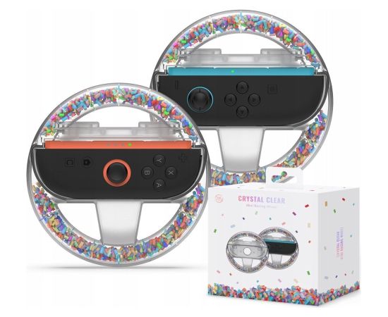 Kierownica JYS 2x Kierownica Na Joy-con Do Nintendo Switch 2 / Kolorowa Crystal Clear / Jys / Jys-ns2290-v2 Jaunumi - Audio-Video