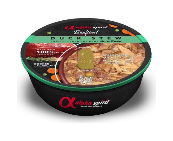 Alpha Spirit Real Food Duck Stew 280g Suņu barība
