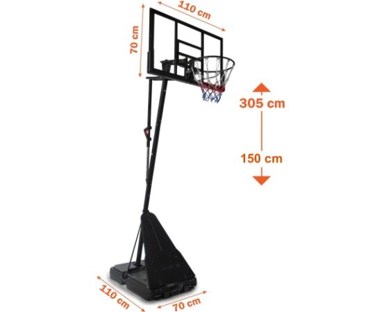 Mobils basketbola grozs Bilaro Denver 110x70cm Basketbolam