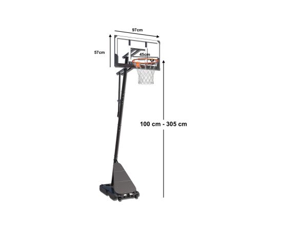 Mobils basketbola grozs Bilaro Austin 97x57cm Basketbolam