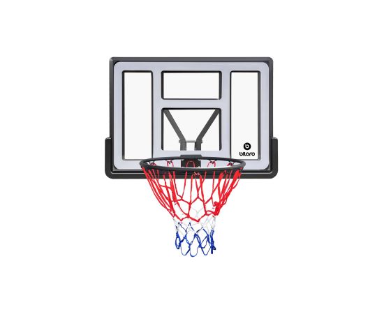 Basketbola vairogs Bilaro Juta 110x75cm ar stīpu un tīklu Basketbolam
