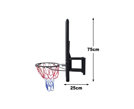 Basketbola vairogs Bilaro Juta 110x75cm ar stīpu un tīklu Basketbolam