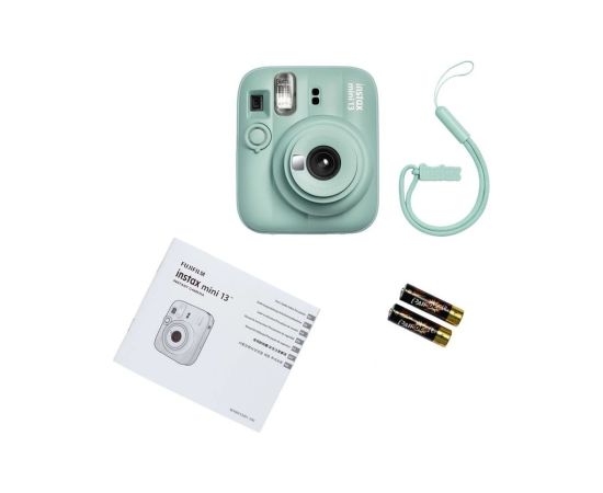 Fujifilm Instant Camera Instax mini 13 + Instax Mini Glossy (10pl) Green 0.3m - ∞ 800 Moment Foto Kameras