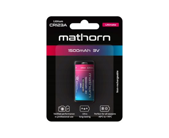 Akyga Litija baterija Mathorn Ultimate CR123A 1500mAh Lithium Новинки Компьютерная техника