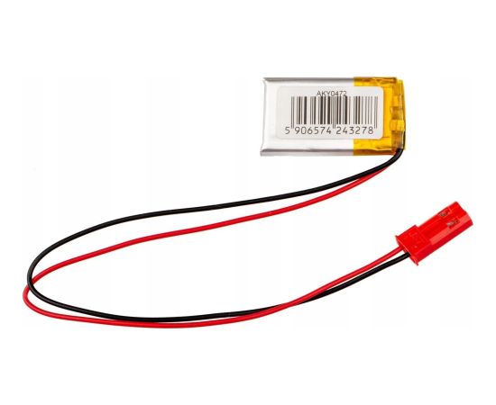 Akumulators Li-Po LP301525 Akyga AKY0472 3.7V / 85mAh PCM JST 2-Pin 150mm Jaunumi - Datori