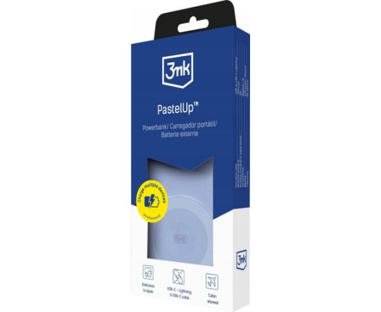 Powerbank 3MK PASTELUP 10000MAH 22,5W BLUE Jaunumi - Datori