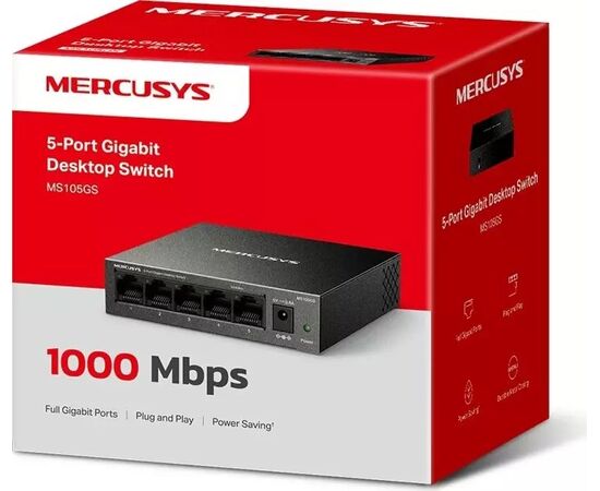 Switch TP-Link Mercusys MS105GS 5-Port Gigabit Desktop Switch Коммутаторы (Switch)