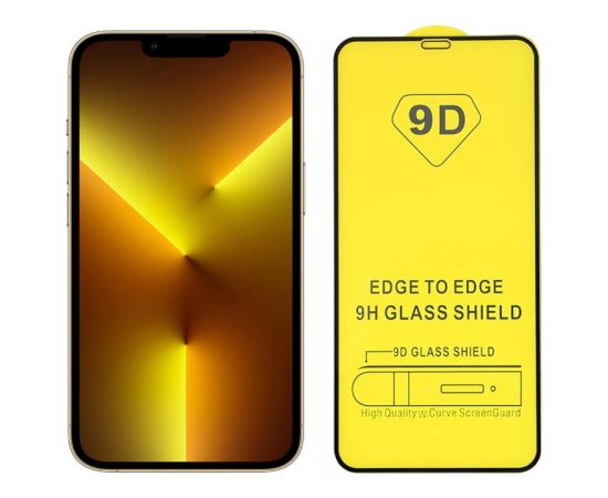 TakeMe 9D Hybrid Fleksibls Pilnas virsmas aizargstikls Apple iPhone 14 Pro Max 6.7'' Melns Rāmis Ekrānu aizsardzība
