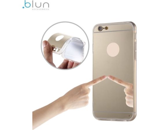Blun super plāns silikona aizmugures apvalks ar caurspīdīgām malām un Spoguļveida aizmugurejo daļu priekš Samsung G955 Galaxy S8 Plus / S8+ Чехлы - альтернативные