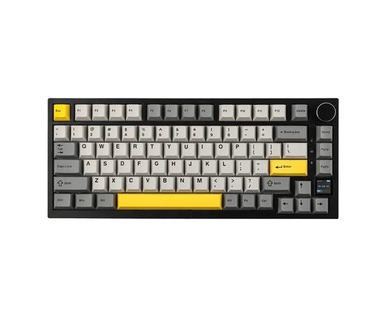 AK820 Pro Flying Fish Switch Keyboard Black-Gray-Yellow-3 Model RGB Klaviatūras