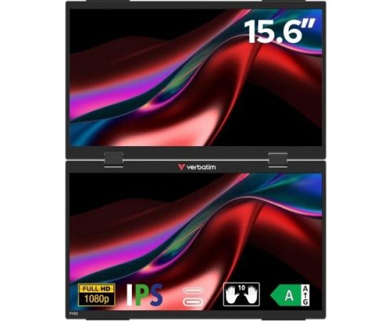 Verbatim Dual Portable Monitor 15.6 FHD (Atv. iepak.) LED / LCD мониторы