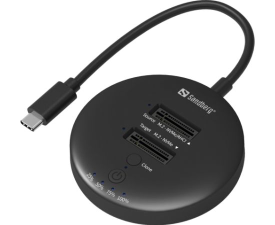 Sandberg 136-72 USB 3 2 Cloner Dock for NVMe M.2 SSD 5705730136726 Dokstacijas portatīvajiem datoriem