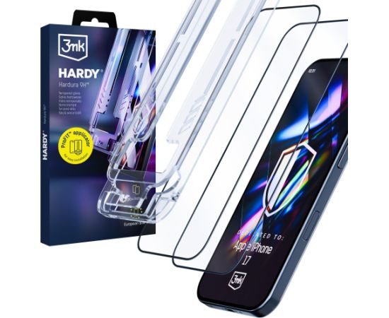3mk Hardy Hardura 9H - Apple iPhone 16 Pro/ 17 (5903108670616) Ekrānu aizsardzība