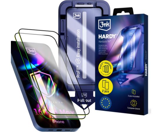 3mk Hardy Hardura 9H - Apple iPhone 16 Pro Max (5903108670463) Ekrānu aizsardzība