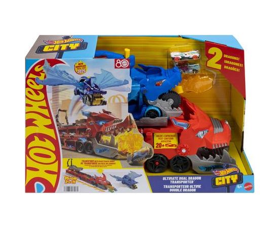 Mattel - Hot Wheels City Ultimate Dual Dragon Transporter JBM72 Машины и аксессуары