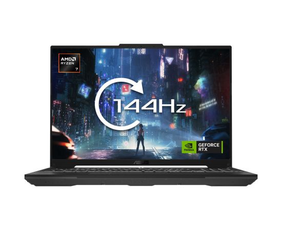 ASUS TUF Gaming A16 FA607NUQ-RL009W AMD Ryzen™ 7 170 Laptop 40.6 cm (16") WUXGA 16 GB DDR5-SDRAM 512 GB SSD NVIDIA GeForce RTX 4050 Wi-Fi 6 (802.11ax) Windows 11 Home Grey, Black Portatīvie datori