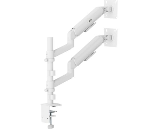 Ergo Office Mount/Hanger for 2 Monitors, Gas Spring, 17"-32", 1-10 kg, Matte White, ER-692 W TV un monitoru stiprinājumi, kronšteini