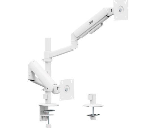 Ergo Office Mount/Hanger for 2 Monitors, Gas Spring, 17"-32", 1-10 kg, Matte White, ER-692 W TV un monitoru stiprinājumi, kronšteini
