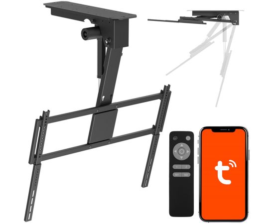 Maclean Electric TV Mount, Ceiling-Mounted, Tuya Compatible, Max. VESA 800x400, for 43-86" TVs, Max. 55 kg, MC-176 T TV un monitoru stiprinājumi, kronšteini