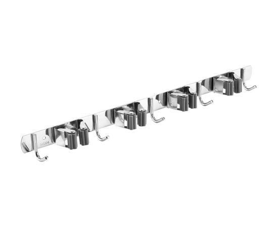 Maclean Wall-Mounted Organizer for Garden Tools and Mops, Steel, with Hooks, Max. Load 20 kg, Width 49 cm, MC-184 Priekšnama mēbeles