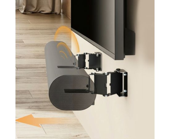 Ergo Office Maclean Soundbar Wall Mount / Bracket, angle adjustment +8°–8°, max. load 10 kg, made of steel, MC-177 TV un monitoru stiprinājumi, kronšteini