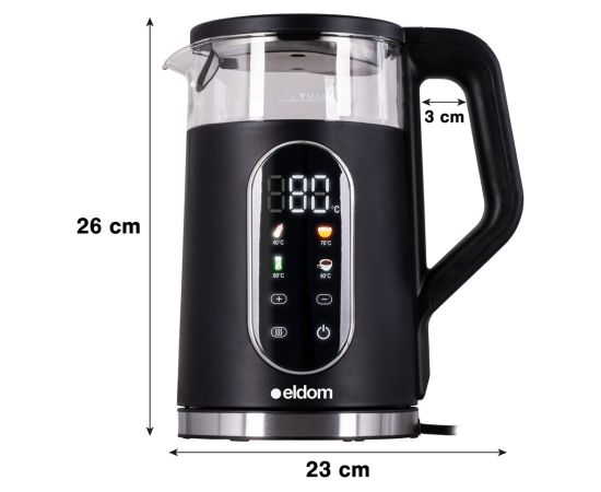 ELDOM CORDLESS KETTLE WITH TEMPERATURE CONTROL C560 NUVIA Чайники (электрические)