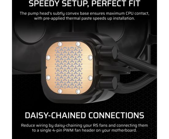 Corsair Nautilus 240 RS Motherboard All-in-one liquid cooler Black Охлаждение процессора