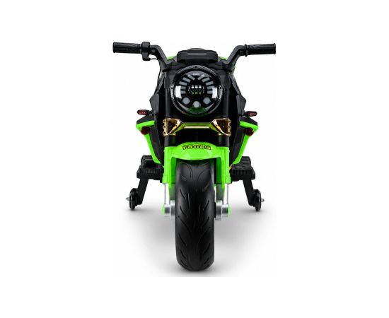Lean Cars XW-07 Battery-Powered Motorbike with Illuminated LED Wheels Green Jaunumi, Bērnu preces