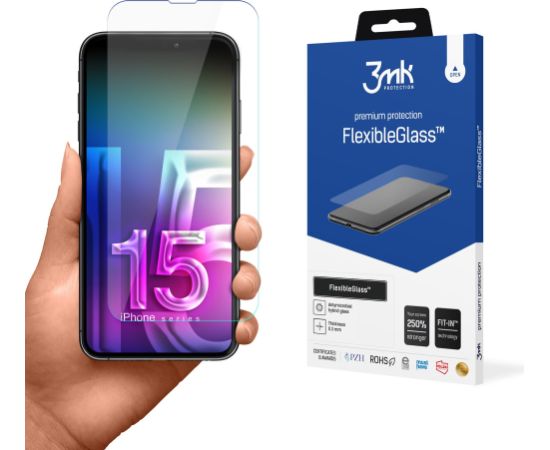 3MK Apple iPhone 15 Pro - 3mk FlexibleGlass v2.0 Защитная пленка для экрана