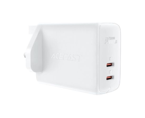 Acefast A32 PD 50W Gan (USB-C+USB-C) Dual Port Charger (Uk) White Зарядные устройства