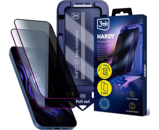 3mk Hardy Privzone 9H - Apple iPhone 15 Pro Max Ekrānu aizsardzība