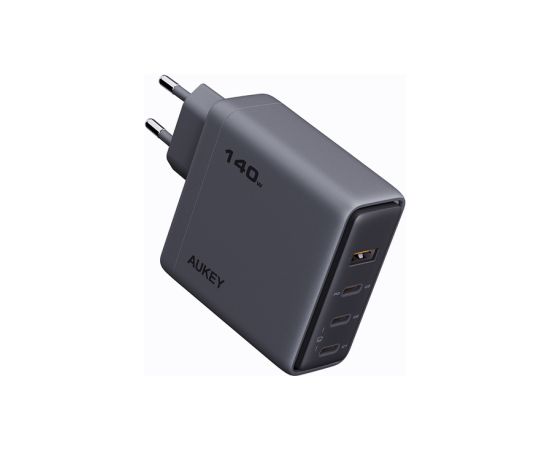 AUKEY PA-C6 charger total power 140W four-port 3C1A global fast charging protocol European regulation dark gray EU Plug Зарядные устройства