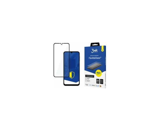 Samsung Galaxy A25 5G - 3mk FlexibleGlass Max Black Ekrānu aizsardzība