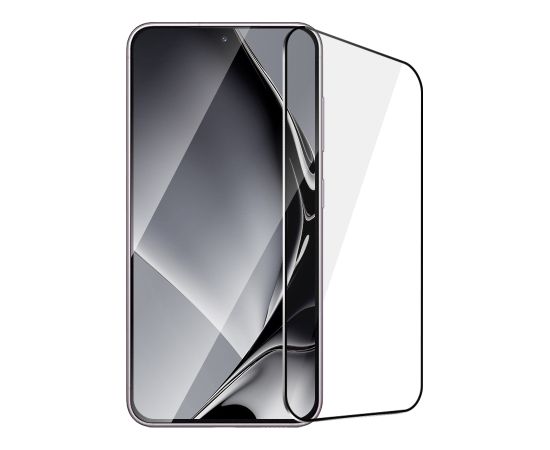 Tempered glass metal frame for Samsung Galaxy S22 Plus / S23 Plus black frame Ekrānu aizsardzība