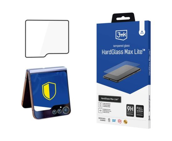 Samsung Galaxy Z Flip 6 - 3mk HardGlass Max Lite Black Ekrānu aizsardzība